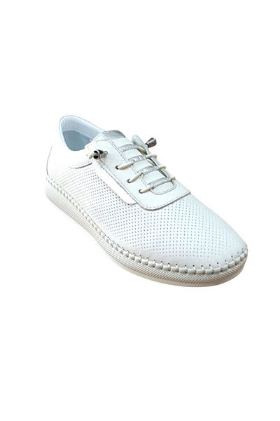 LOURENZA 4018 Women's Genuine Leather Elastic Comfort Shoes