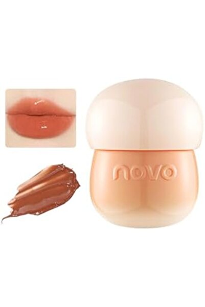 No-vo أحمر شفاه، لمسة نهائية عاكسة مرطب يدوم طويلاً مقاوم للماء غير لاصق، كوب...