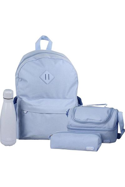 Roco Solid 4-in-1 Value Set Backpack – 16‑Inch School Bag with Lunch Bag, Pencil Case & Accessory