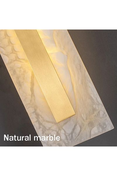 LUXXO LED Wall Light, 6W, Warm Light (3000K), 60x14x5cm, Marmo