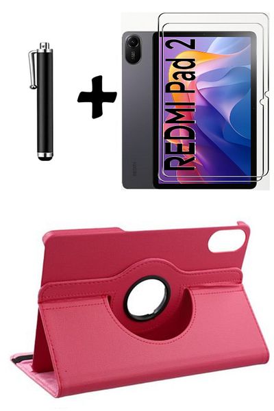 TEKNETSTORE Xiaomi Redmi Pad 2 11 Inch 2025 360 °   Tablet Case with Rotatable Stand Screen Protector and Pen Set