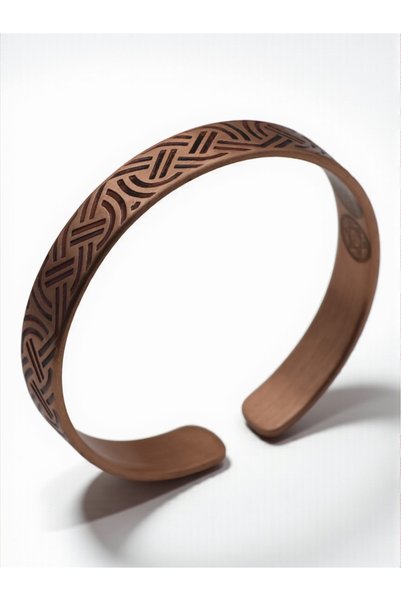 AYDESİA Handmade Ethnic Motif Pure Copper Bracelet with Inner Prayer