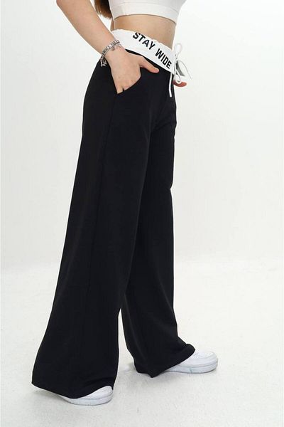 Asortik Kids Girl's 100% Cotton Garnished Trousers