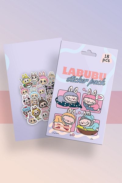 Planet Butik Labubu Boxed Sticker Set of 18