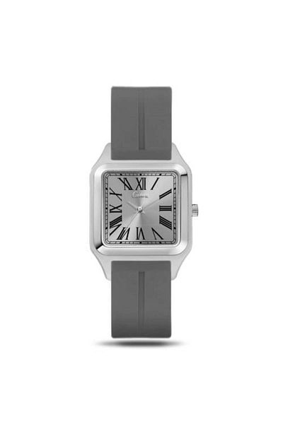 catera Men's watch, silver frame, gray strap