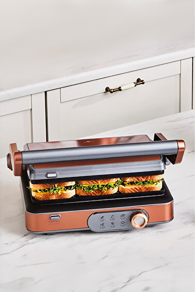 Karaca Gastro Gourmet Izgara ve Tost Makinesi Galactic Bronze 2000 W 6 Dilim Kapasiteli