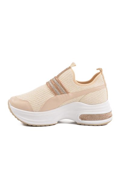 WALKWAY 702307 Z Beige Textile Women's Casual Shoes