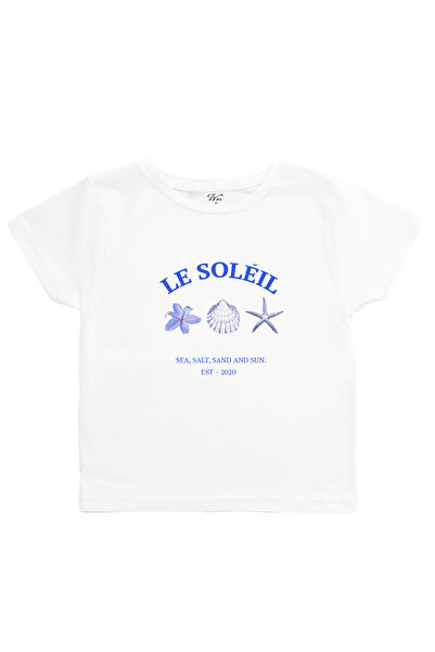 StartMore تي شيرت نسائي قصير مطبوع من Le Soleil