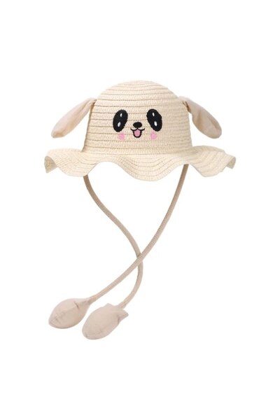 OEM Summer Hat, Bunny, with Movable Ears, Light Beige