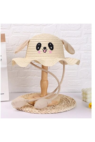 OEM Summer Hat, Bunny, with Movable Ears, Light Beige