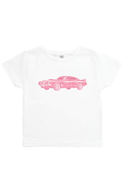 StartMore Kadın Araba Baskılı Baby Tee Crop