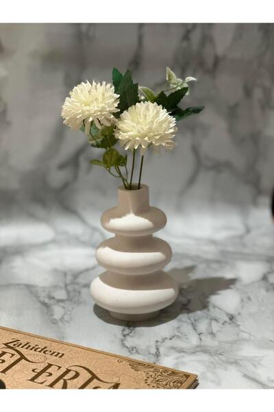 BGV HOME Modern Minimal Dekoratif Beyaz Vazo