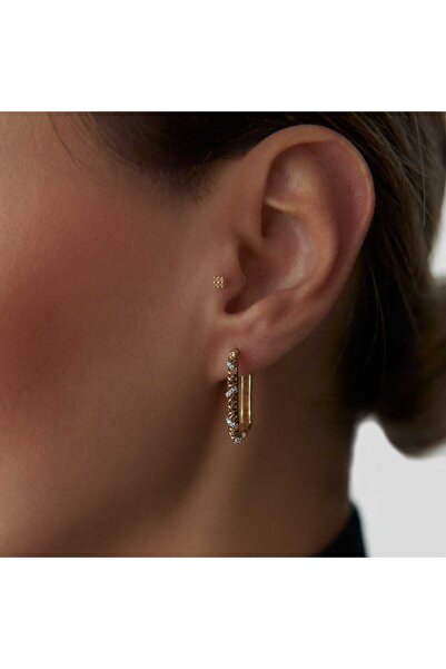 Cherry by Özkonak Taşlı İşlemeli Ataç Küpe