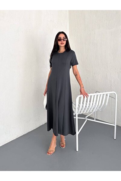 Kadın Modal Kumaş Midi Elbise