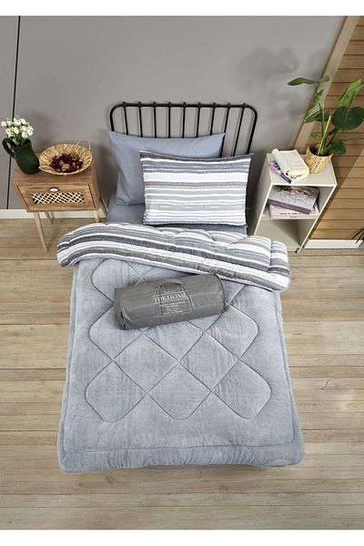 Sudemhome Μονό σετ ύπνου Welsoft Παπλωματάκι διπλής όψης Wellsoft Fluffy Fleece και σεντόνι 100x200