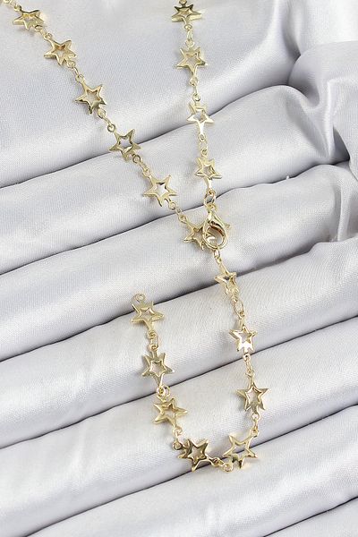 callerrons accessories Brass Gold Color Starry Women's Y Necklace - Ebj250726W35586