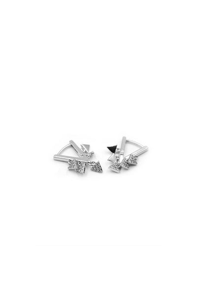 SepetBudur Triangle Dangle Earrings - Silver