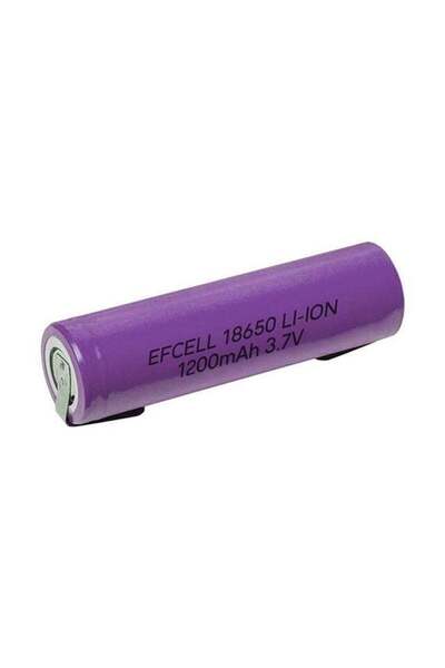 Zibox Efcell 18650 3.7 Volt 1200 mAh Başlıksız Puntalı Mavi Lityum Li-iOn Pil