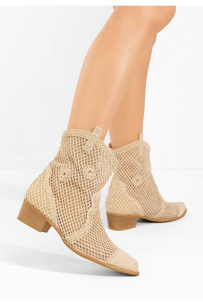 B T Shoes Zendaia beige women's heels