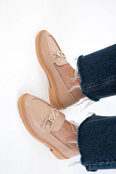 SOHO Nude-Nude Women's Loafer Shoes 19598