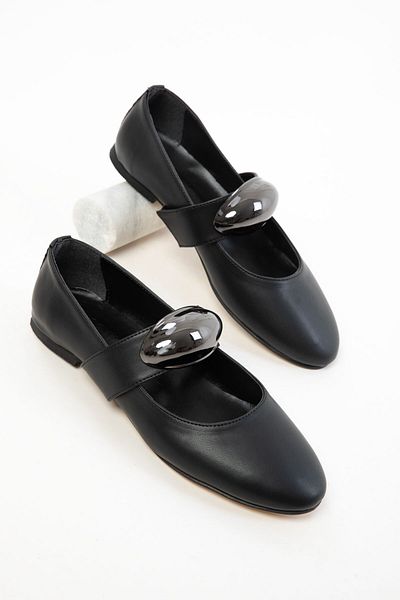 SOHO Black-Black Women's Ballerinas 19748