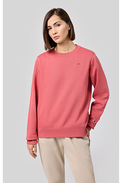 Champion Script Shop Crewneck Sweatshirt Pembe Kadın Sweatshirt-117582-RS050