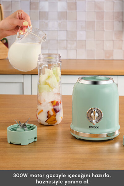 Karaca Retro Personal Kişisel Smoothie Blender Green
