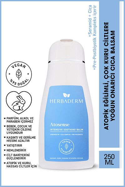 Herbaderm Intensive Repair Cica Balsam for Atopic Tendency, Very Dry Skin 250 ml