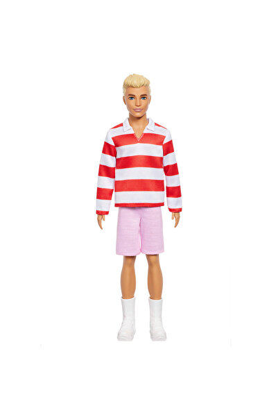 Barbie ®   Doll, Barbie Fashionistas Ken Doll, Red Striped Top with Pink Shorts Hyv01