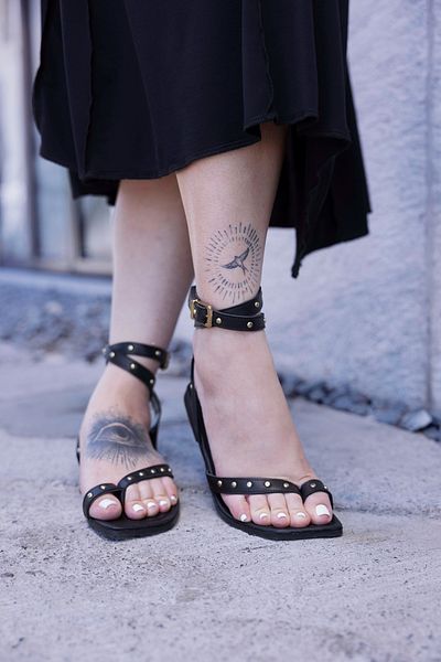 TRENDYOL SHOES Black Trok Stone Ankle Strap Women's Flip Flop Sandals Takss25Sd00048