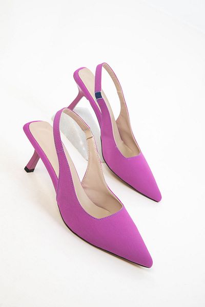 SOHO Lilac Matte Satin Women's Classic Heeled Shoes 20782