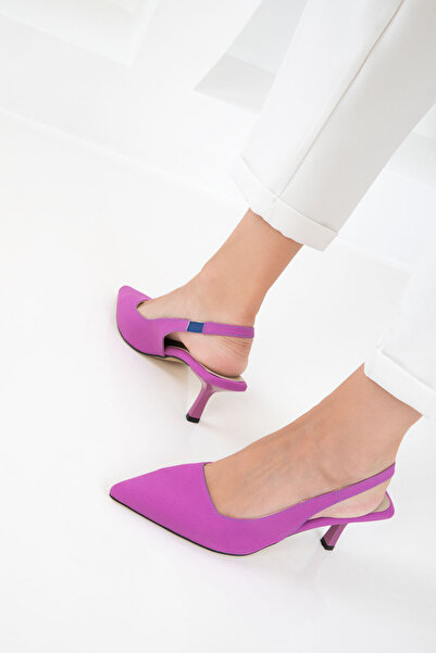 SOHO Lilac Matte Satin Women's Classic Heeled Shoes 20782