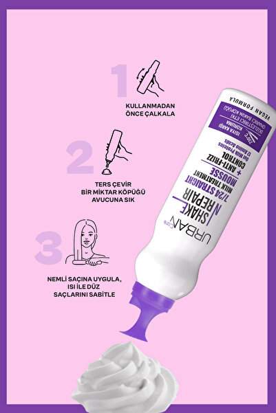 Urban Care Shake N Repair 7/24 Düzleştirici Etkili Saç Bakım Köpüğü 150 ml-vegan