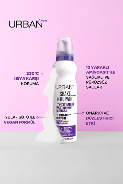 Urban Care Shake N Repair 7/24 Düzleştirici Etkili Saç Bakım Köpüğü 150 ml-vegan