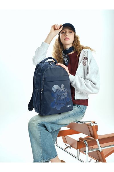 Pierre Cardin Rucsac albastru pentru școală pentru copii 07PCZ1006