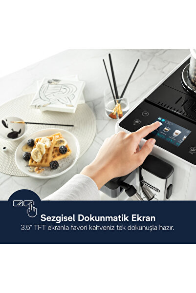 DELONGHİ Rivelia, EXAM440.55.W Tam Otomatik Espresso Kahve Makinesi