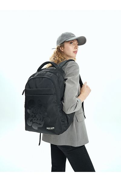 Pierre Cardin Rucsac negru pentru școală pentru copii 07PCZ1006