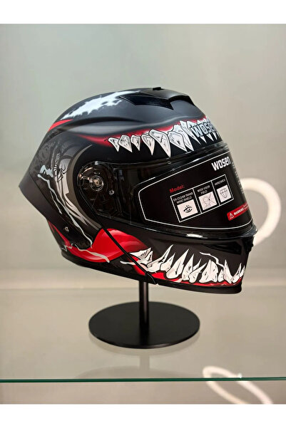 WOSEN Ws-202 Güneş Gözlüklü Çene Açılır Kask Şeffaf Vizörlü H1