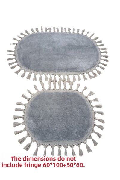 Altun КИЛИМ ОТ 2 ЧАСТИ, АНТИКИСЕЛИНЕН ЛУКСОЗЕН ПОСТ, ПЛЮШЕН ПОМПОН, РЕСНИ, ГЕЛ, НЕЗЪПЛЪЗГАЩ СЕ КИЛИМ, ПОЛИЦОВКА ЗА БАНЯ