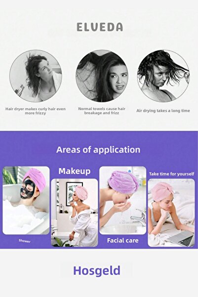 Miss Paris Home Gombos elasztikus hajtörlő – Hajszárítás az arcápoláshoz és a fürdés után