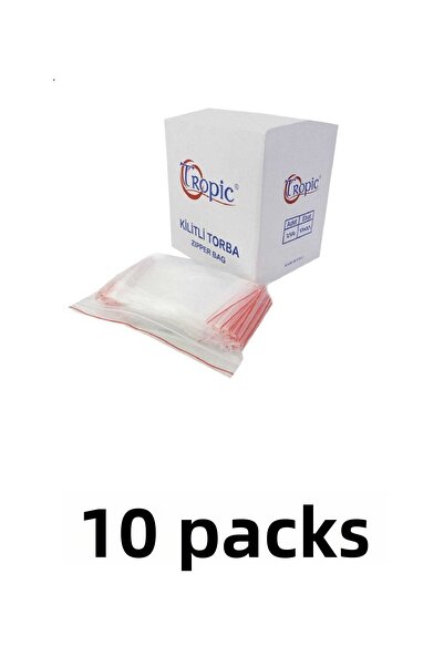 Yakutsan تروبيك 10 عبوات حقيبة نايلون زيبلوك 23x31 حقيبة زيبلوك (250 قطعة)