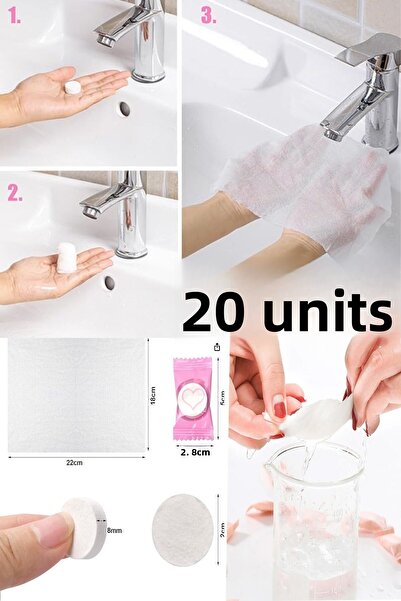 AYGÖREN HOME 20 Compressed Travel Towels