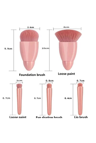 CARNIVAL LAND مجموعة فرش مكياج من نوع حقيبة مرآة مكونة من 5 قطع - مزج ظلال ال...