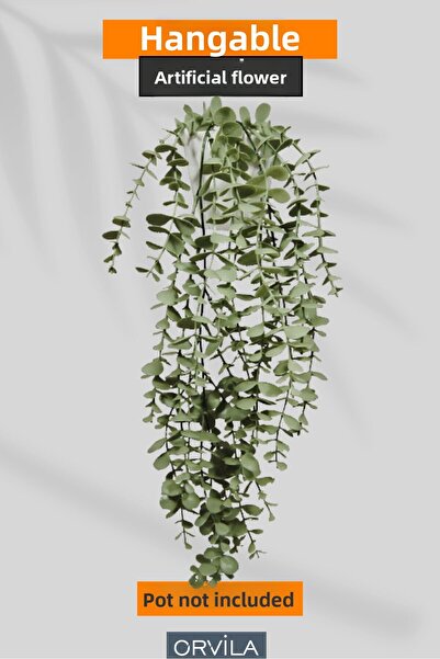 Orvila Lampă cu suspendare artificială Floare mare - (Fără SAX) Pot fi atârnate Eucalipt verde Baie realistă Floare pentru decorarea casei