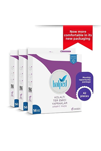 KOLPED 42 بتلة (3 صناديق) - وسادة تحت الإبط ممتصة للعرق