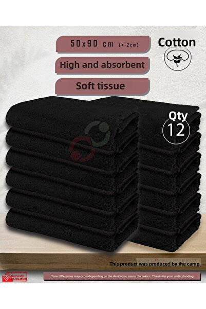 Embays 12 قطعة من المناشف القطنية مقاس 50 × 90 سم - منشفة وجه لليدين للحلاقين...