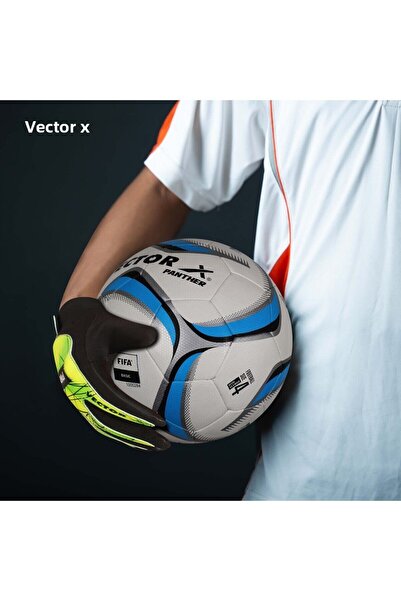 Vector X Practice Goalkeeper Gloves Black-Green Gloves with Finger Saves Soccer Goalkeeper Gloves 6