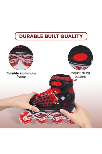 Endless Sıralı Ayarlanabilir Patenler | بويوك بيدن 39-43 أفرو | القرمزي | أون تيكيرليك يانيب سونين
