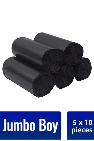 Miopack كيس قمامة جامبو مقاس 10 قطع 5 رول سميك 80X110 كيس قمامة 50 قطعة