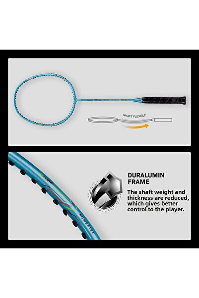 Hundred Powertek 200 Pro Badminton Racquet | Head Cover | Lightweight | Durable Performance | Precision